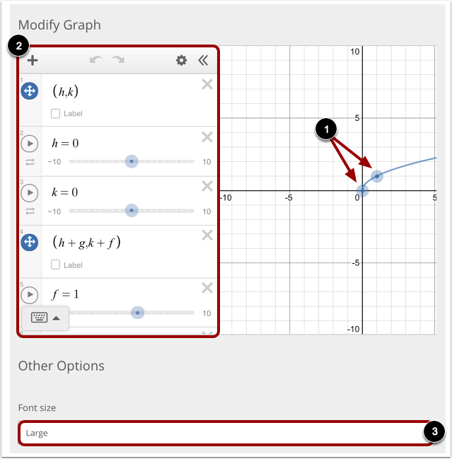 Modify Graph and More Options
