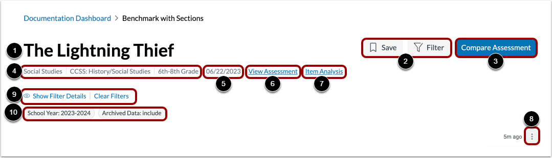 Explore Assessment Results header