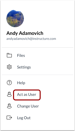 Act as User