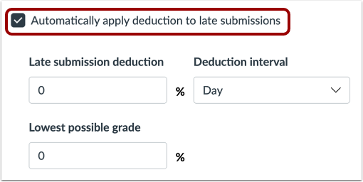 Apply Late Submission Policy