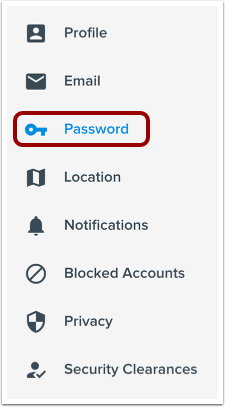 Open Password Settings