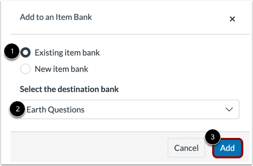 Add to Existing Bank