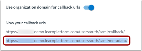 Add Metadata URL to AFDS