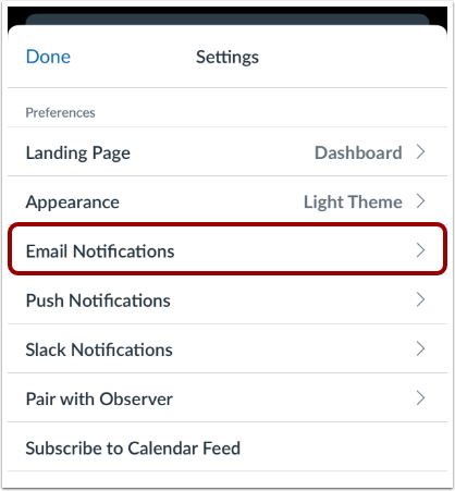 View Email Notifications