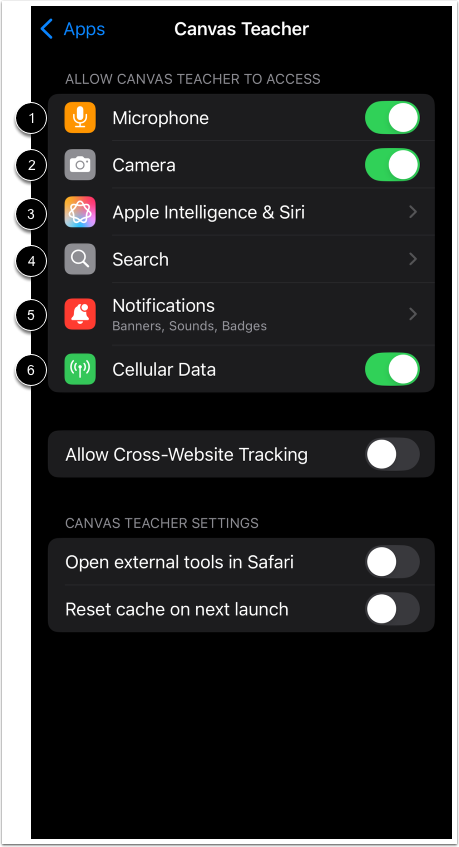 Manage Access Settings