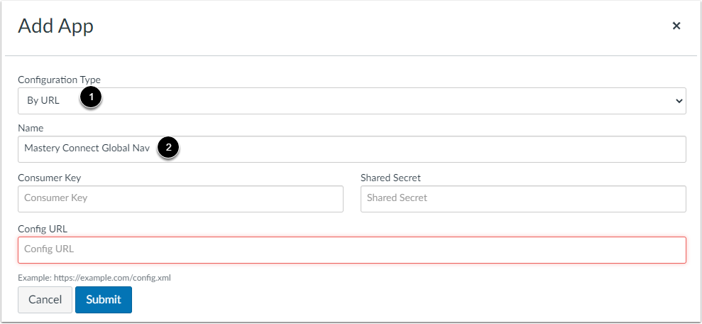 Provide Configuration Type and Name