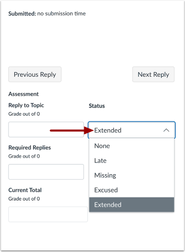 Select Custom Status