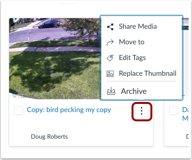 Manage Single Media Item in Grid