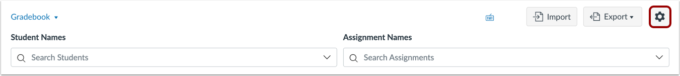 Open Gradebook Settings