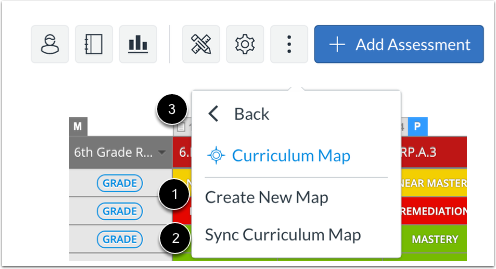 View Curriculum Map Menu