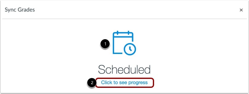 View Grade Sync Progress