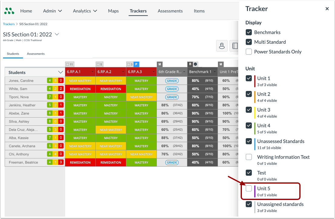 Hide Unit from Tracker