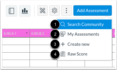 View Assessment Options