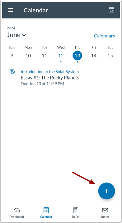 Add To-Do Item or Event