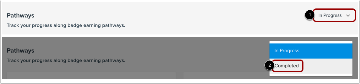 View  Completed Pathways