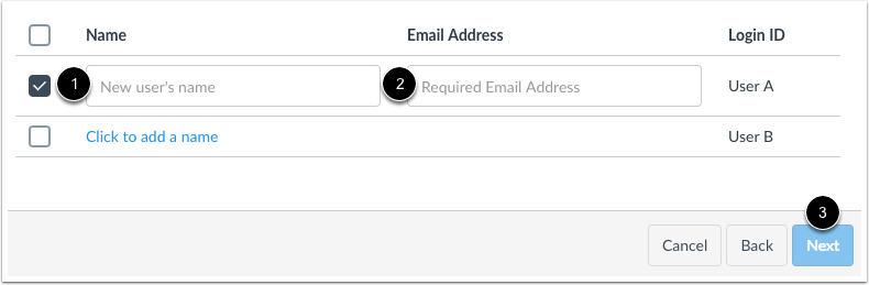 Add via Login or SIS ID