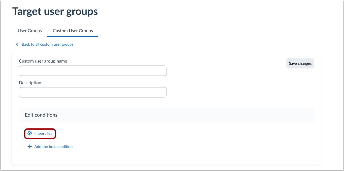 Import User Group List