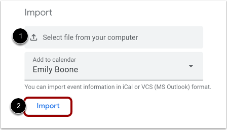 Add Calendar by File
