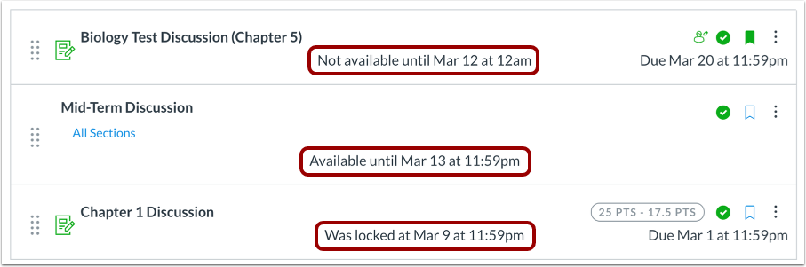 View Availability Dates
