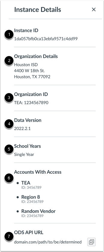 View Instance Details
