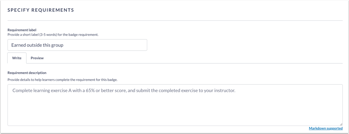 Specify Requirements