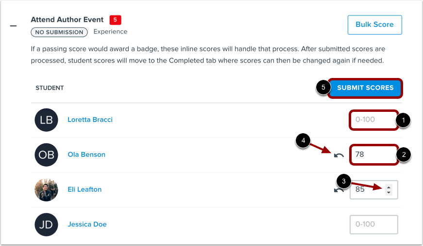Score Numeric Requirement