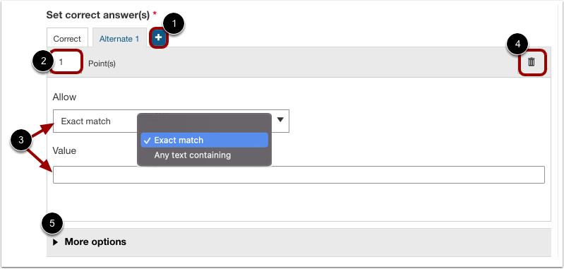 Enter Alternate Answers