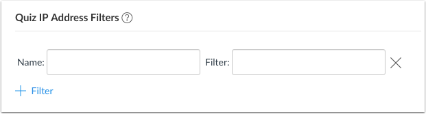 View Quiz IP Address Filters