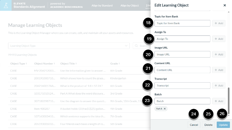 Edit Learning Object