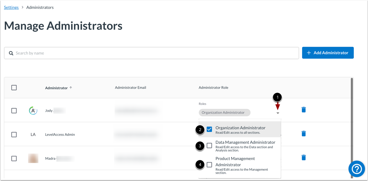 Manage Administrator Roles