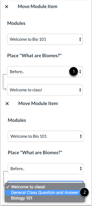 Place Before or After