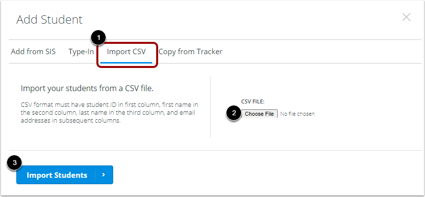 Import from CSV