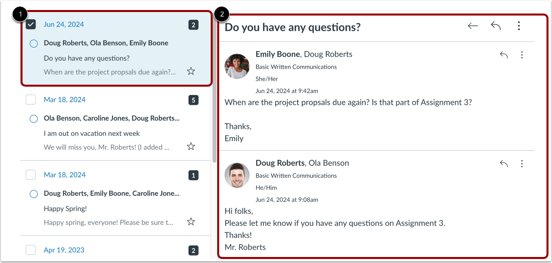 View Conversation Thread