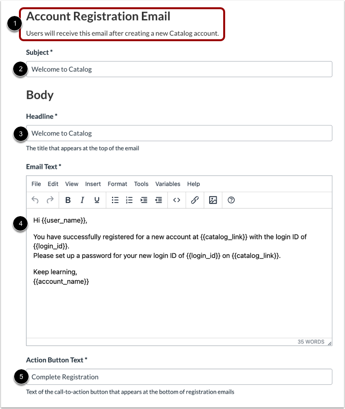 How do I create custom email templates for a catalog or subcatalog ...