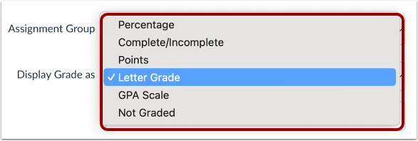 Edit Grading Type