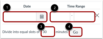 Set Appointment Time Range