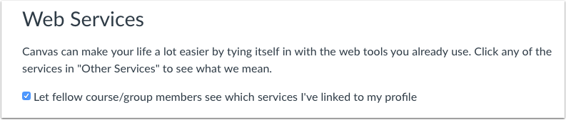 Link Services to Profile