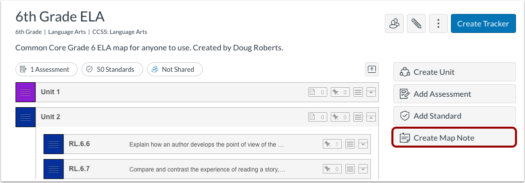 Open Curriculum Map Notes