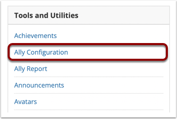 Open Ally Configuration