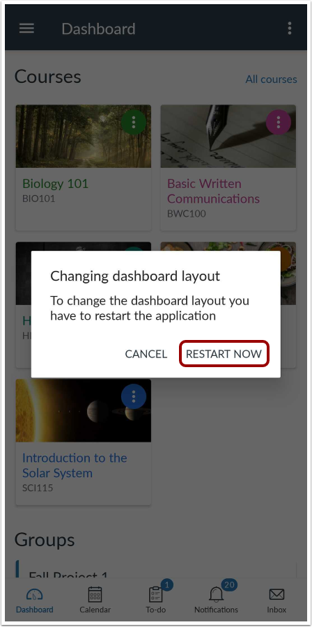 How do I use the Customizable Dashboard in the Canvas App on my Android ...