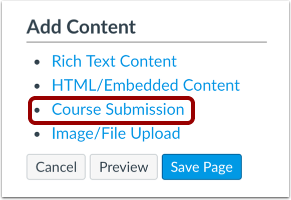 Open Course Submission