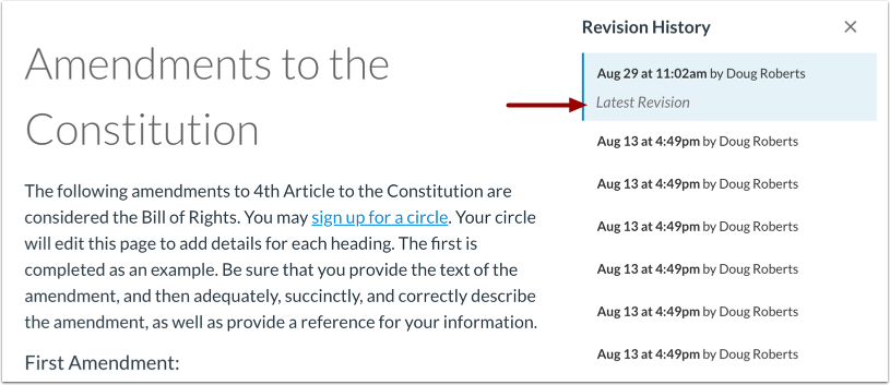 View Latest Revision