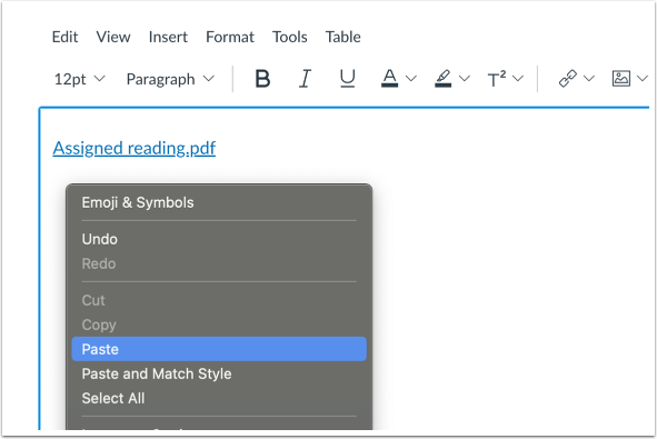 Upload Document by Copy and Paste