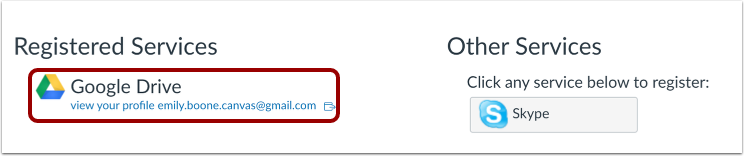 View Registered Services