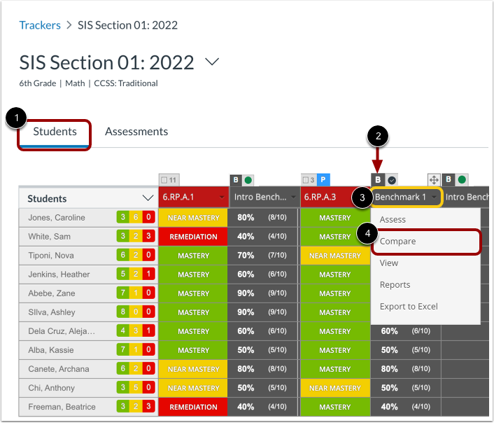 Enable Comparison Mode