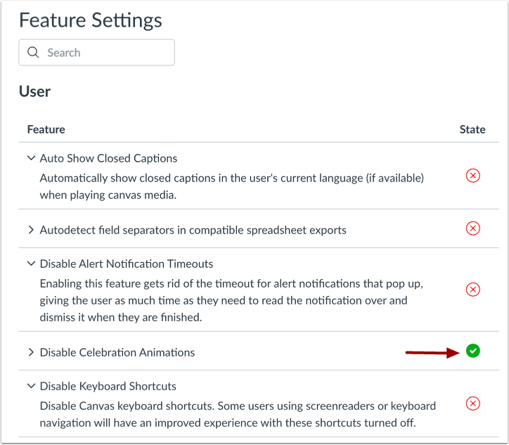 Manage Celebration Animations