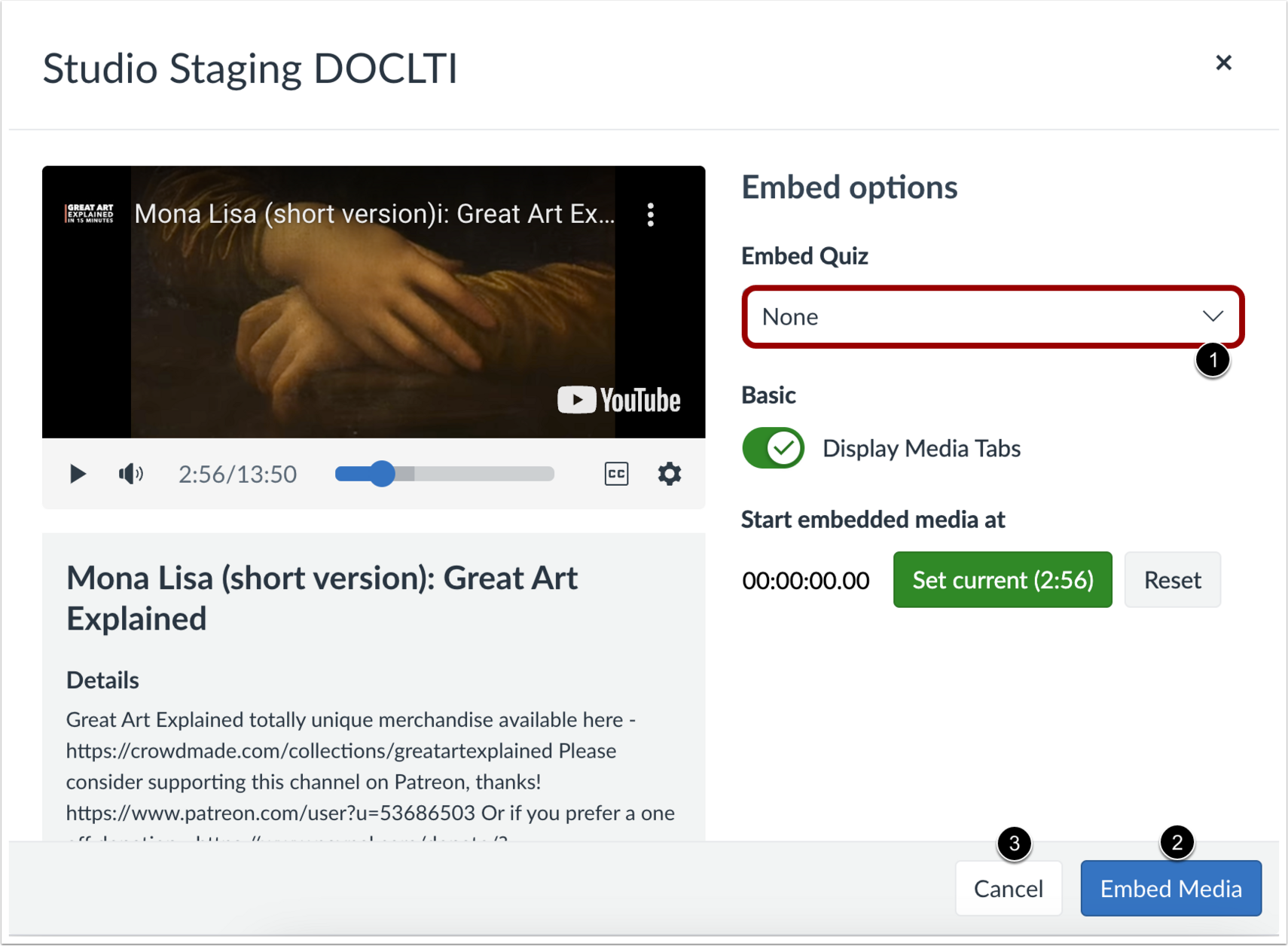 How do I embed Studio media in a Canvas course? - Instructure Community