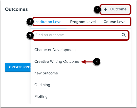 Add Learning Outcome