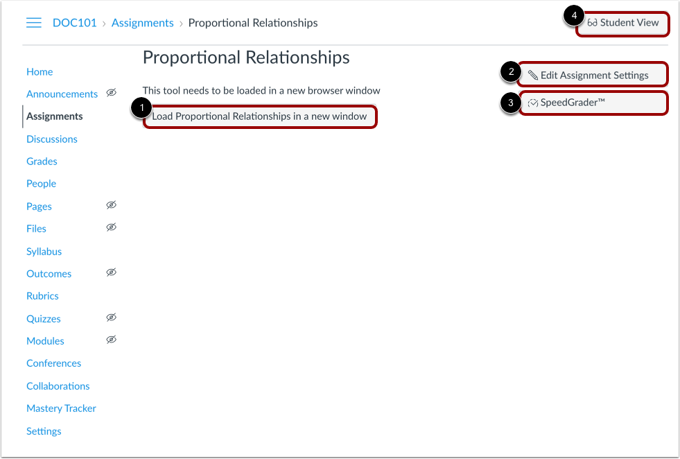 View Linked Assignment