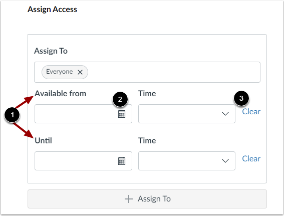 Set Availability Dates